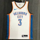 Oklahoma City Thunder 雷霆队 白色 3号 保罗