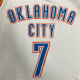 Oklahoma City Thunder 雷霆队 白色 7号 安东尼