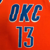 Oklahoma City Thunder   21赛季雷霆队 飞人款 橙色 13号GEORGE 乔治