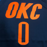 Oklahoma City Thunder  雷霆队 蓝色条纹 0号 威少