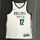 Brooklyn Nets 篮网队 涂鸦（白色） 12号 哈里斯