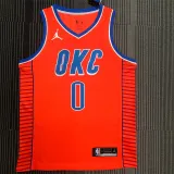 Oklahoma City Thunder  21赛季雷霆队 飞人款 橙色 0号 威少