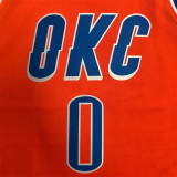 Oklahoma City Thunder  21赛季雷霆队 飞人款 橙色 0号 威少