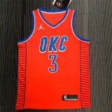 Oklahoma City Thunder   21赛季雷霆队 飞人款 橙色 3号 保罗