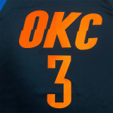 Oklahoma City Thunder  雷霆队 蓝色条纹 3号 保罗