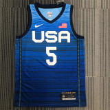 USA Basketball ,Dream 2021年奥运会 USA 美国队 蓝色 5号 拉文