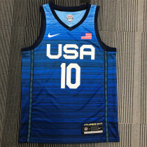 USA Basketball ,Dream 2021年奥运会 USA 美国队 蓝色 10号 塔图姆