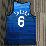 USA Basketball ,Dream 2021年奥运会 USA 美国队 蓝色 6号 利拉德