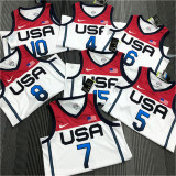 USA Basketball ,Dream  2021年奥运会 USA 美国队 白色 10号 塔图姆