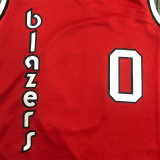 Portland Trail Blazers  开拓者复古 红色 0号 利拉德