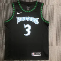 Minnesota Timberwolves NBA 18赛季复古 森林狼 黑色 3号 马布里