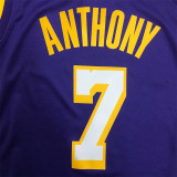 Los Angeles Lakers 湖人队 V领 紫色 7号 安东尼