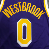 Los Angeles Lakers  21赛季湖人队 JORDAN 主题 紫色圆领 WESTBROOK 0号 威少