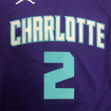 Charlotte Hornets 黄蜂队 紫色 2号 鲍尔