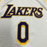 Los Angeles Lakers   湖人队 圆领 白色  WESTBROOK 0号 威少