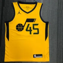 Utah Jazz  21赛季 爵士队JORDAN 主题 黄色45号 米切尔
