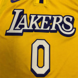Los Angeles Lakers  湖人队 V领 名宿版（带星星） WESTBROOK 0号 威少