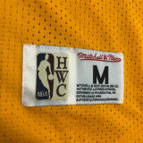 Los Angeles Lakers  Mitchellness 湖人队 黄色 8号 科比 复古网眼短袖