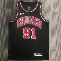 Chicago Bulls NBA 公牛队 黑色 91号 罗德曼