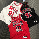 Chicago Bulls NBA 公牛队 白色 91号 罗德曼