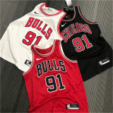 Chicago Bulls NBA 公牛队 红色 91号 罗德曼