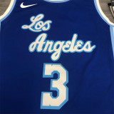 Los Angeles Lakers  湖人队拉丁复古之夜蓝色 3号戴维斯