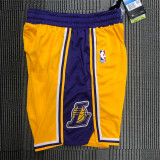Los Angeles Lakers   湖人队 黄色 球裤
