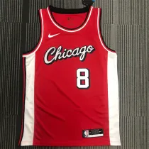 Chicago Bulls NBA  22赛季公牛队 城市版 8号 拉文