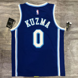 Los Angeles Lakers   湖人队拉丁复古歌手联名版蓝色 KUZMA  0号库兹马