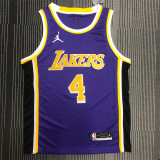 Los Angeles Lakers  湖人队 圆领紫色（飞人款） 4号 朗多