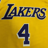 Los Angeles Lakers  湖人队 圆领 黄色 4号 朗多
