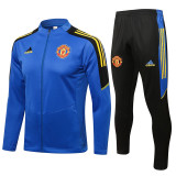 21-22 Manchester United (bright blue) Jacket Adult Sweater tracksuit set