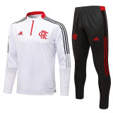 21-22 Flamengo (White) Adult Soccer Jacket Training Suit