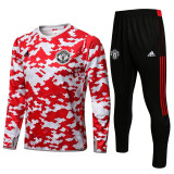21-22 Manchester United (White) Adult Sweater tracksuit set