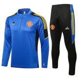 21-22 Manchester United (bright blue) Adult Sweater tracksuit set