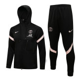 21-22 Paris Saint-Germain (black) Jacket and cap set training suit Thailand Qualit