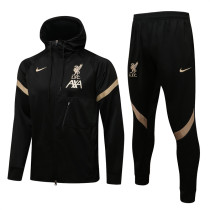 21-22 Liverpool (black) Jacket and cap set training suit Thailand Qualit