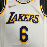 Los Angeles Lakers 75周年 湖人队 白色 6号 詹姆斯