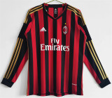 Long sleeve 13-14 AC Milan home Retro Jersey Thailand Quality