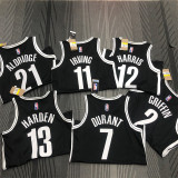 Brooklyn Nets 75周年 篮网队 黑色 12号 哈里斯