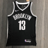Brooklyn Nets 75周年 篮网队 黑色 13号 哈登