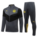 21-22 Borussia Dortmund (grey) Jacket Adult Sweater tracksuit set