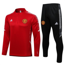 21-22 Manchester United (Red) Adult Sweater tracksuit set