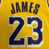 Los Angeles Lakers  75周年 湖人队 黄色23号 詹姆斯