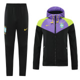 21-22 Brazil (black) Windbreaker Soccer Jacket Training Suit