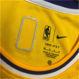Los Angeles Lakers  75周年 湖人队 黄色 0号威少WESTBROOK