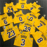Los Angeles Lakers  75周年 湖人队 黄色 4号 朗多
