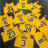 Los Angeles Lakers  75周年 湖人队 黄色 0号威少WESTBROOK