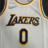 Los Angeles Lakers 75周年 湖人队 白色 0号 威少WESTBROOK
