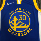 Golden State Warriors  75周年 勇士队 V领 蓝色 30号 库里